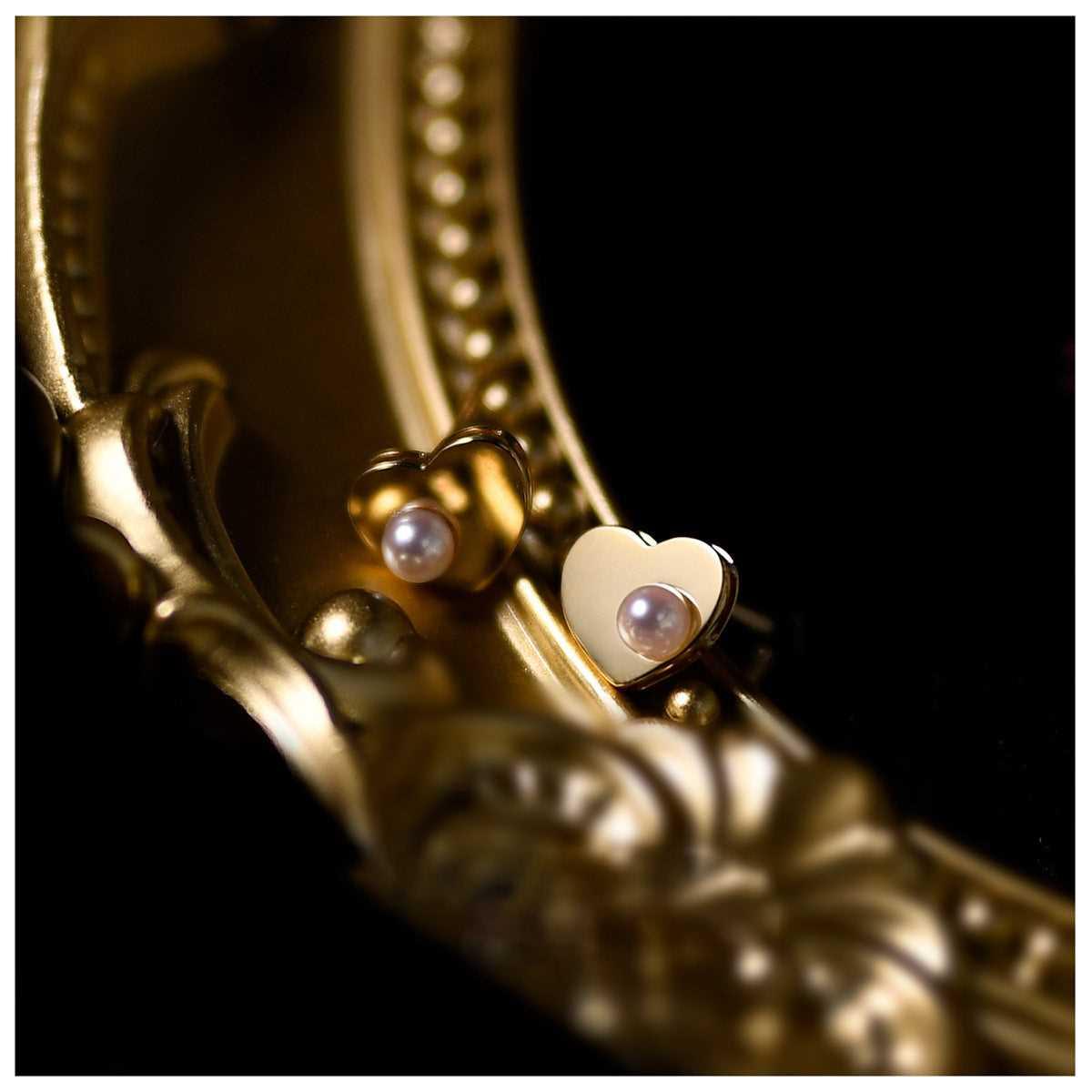 Clous d'oreilles Perle Miroir Français