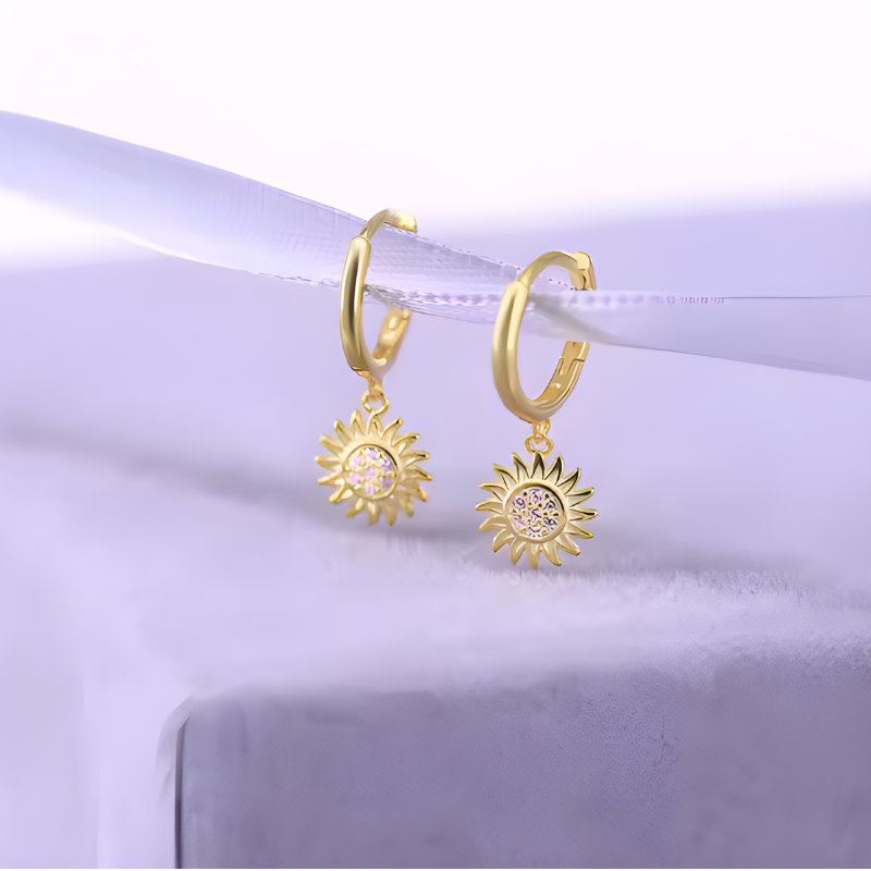 Boucles d'Oreilles en Hoops Boho Plaquées Or