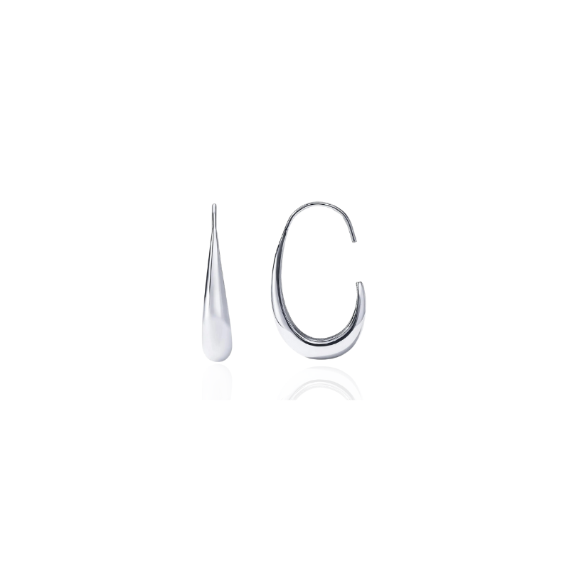 Boucles d'oreilles à crochets en or et argent