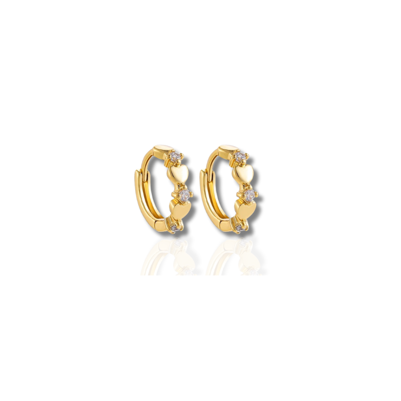 Boucles d'oreilles créoles élégantes avec zircon