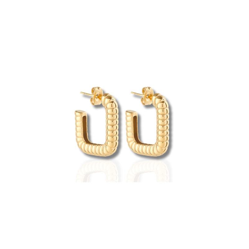 Boucles d'oreilles Hoop à Couches Entrelacées