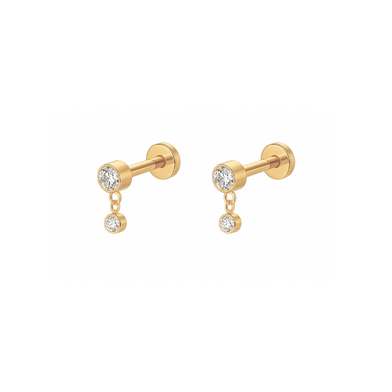 Boucles d'oreilles helix avec zircon scintillant