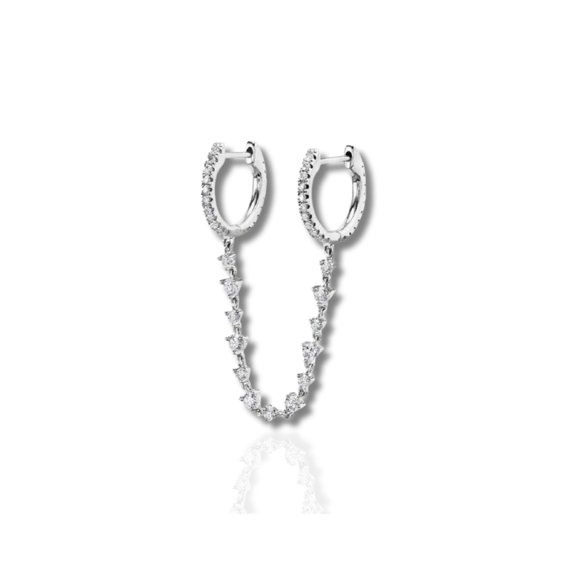 Set de boucles d'oreilles en or plaqué avec zirconia étincelant