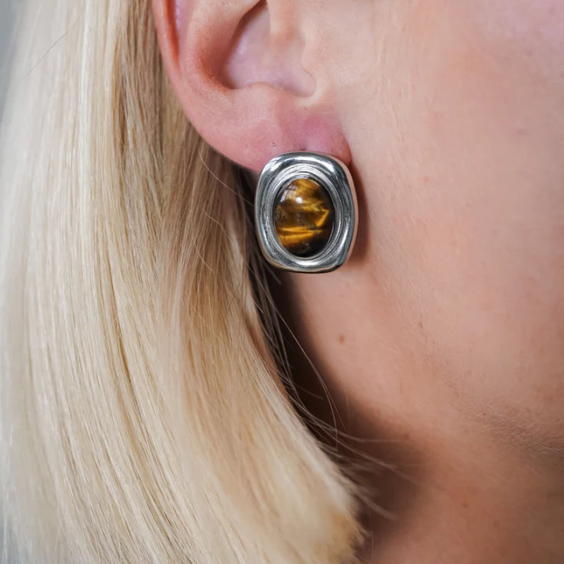 Boucles d'oreilles Vintage Gemme