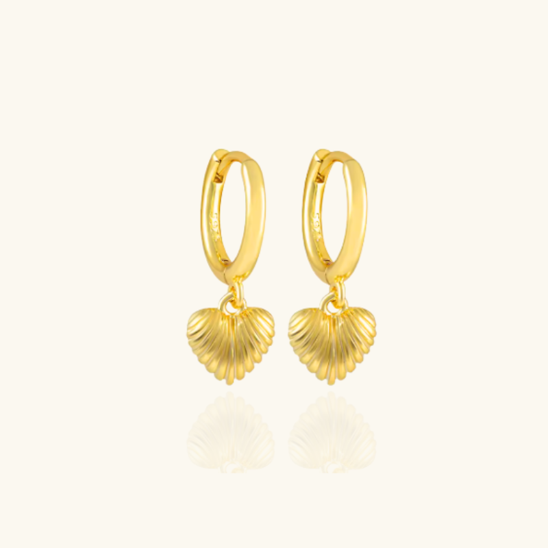 Boucles d'oreilles vintage en forme de cœur