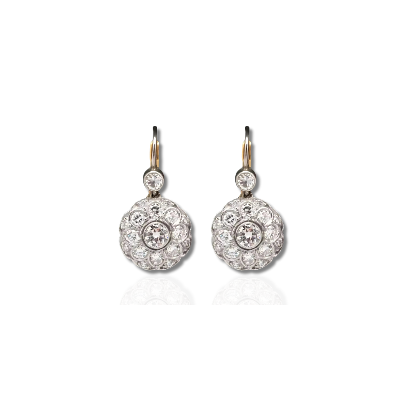 Boucles d'oreilles Vintage incrustées de cristaux