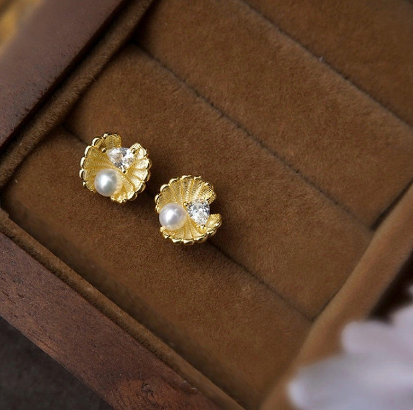 Boucles d'oreilles Coquillage Perle Français