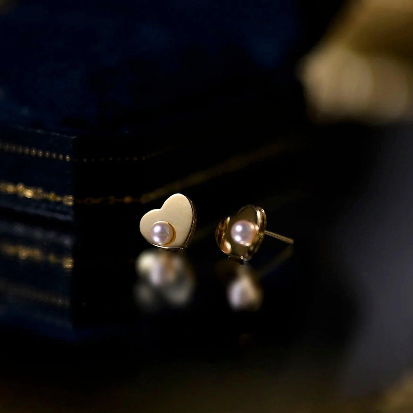 Clous d'oreilles Perle Miroir Français