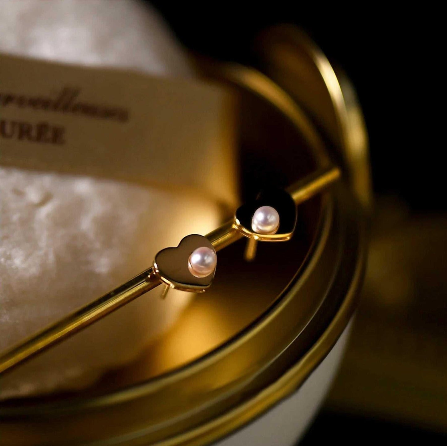 Clous d'oreilles Perle Miroir Français