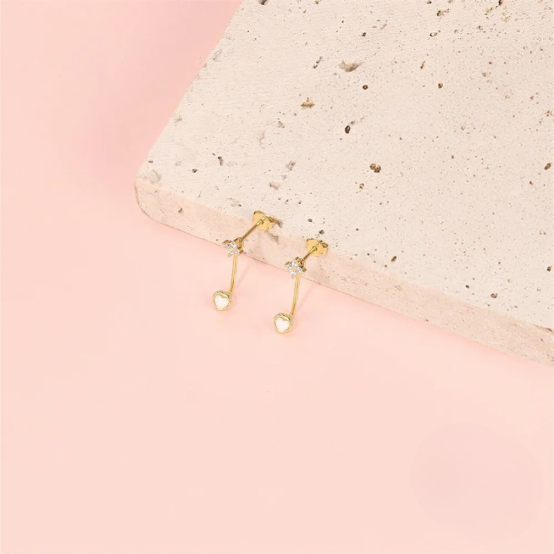 Boucles d'oreilles pendantes plaqué or