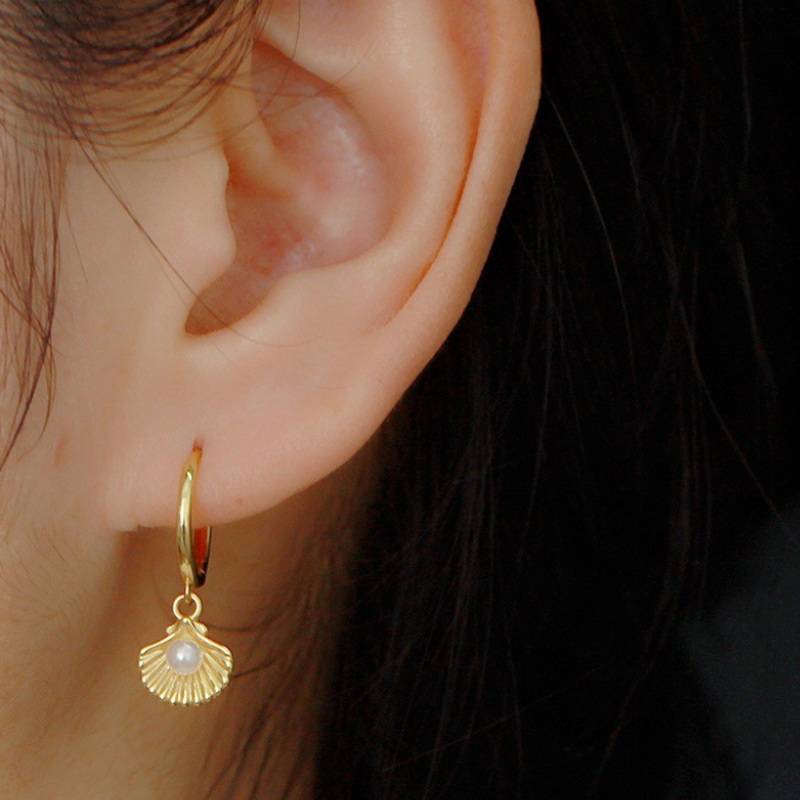 Boucles d'oreilles élégantes en Coquillages et Perles