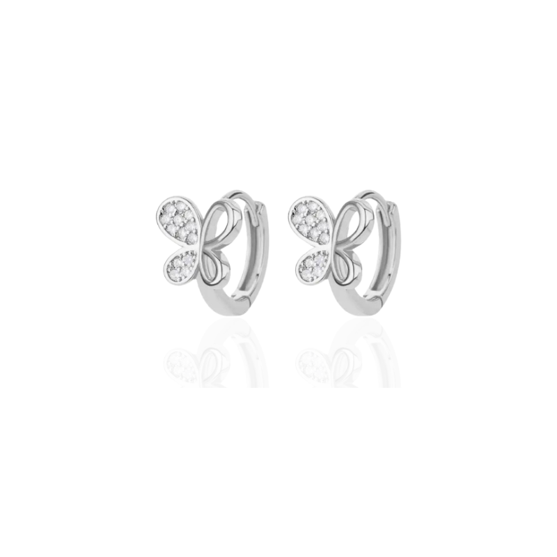 Boucles d'oreilles papillon avec zirconium