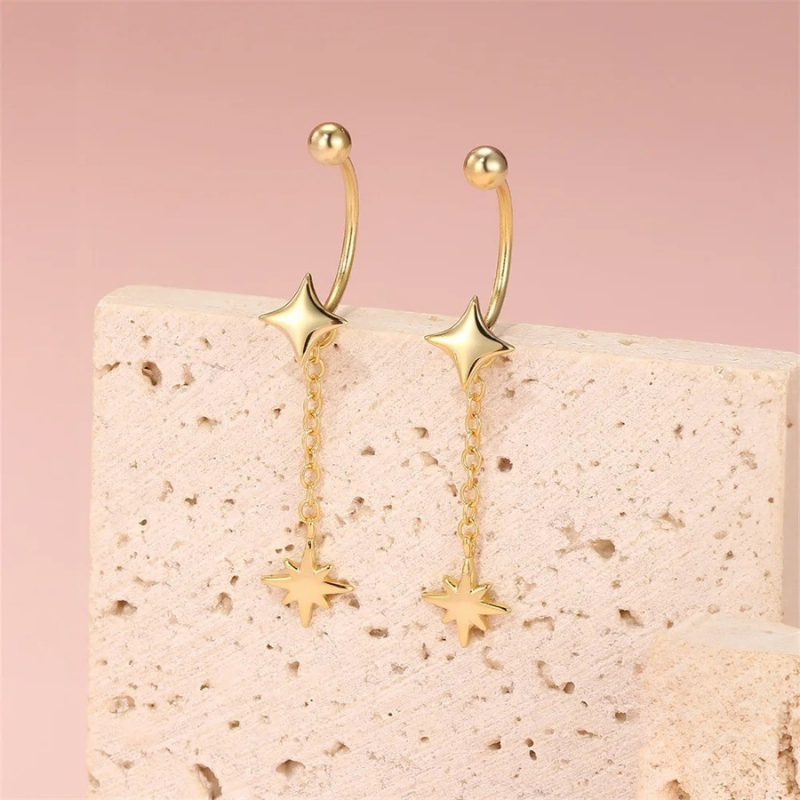 Boucles d'oreilles pendantes plaqué or