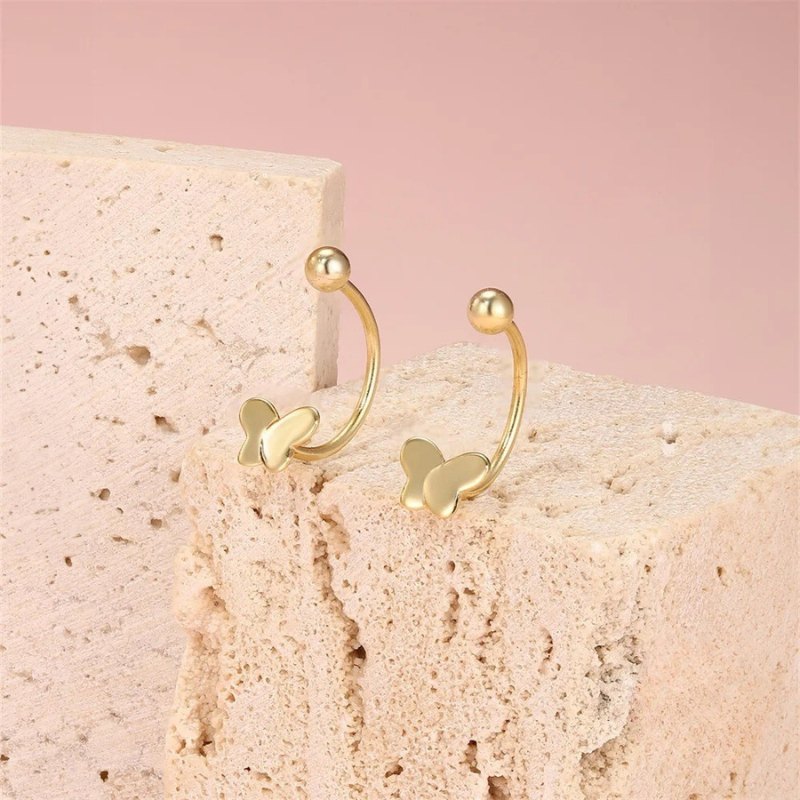 Boucles d'oreilles pendantes plaqué or