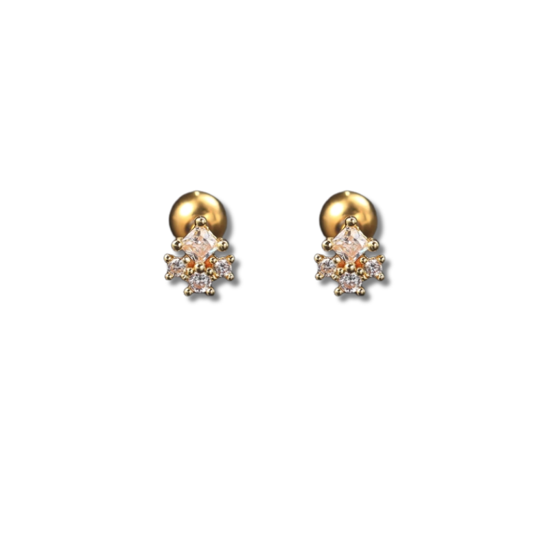 Boucles d'oreilles helix avec zircon scintillant