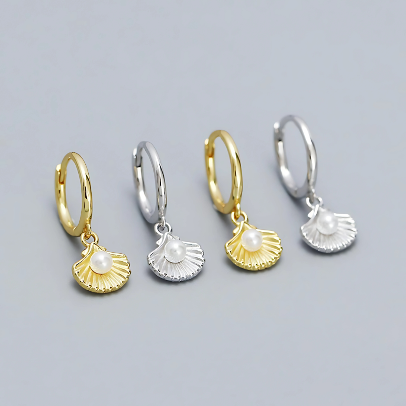 Boucles d'oreilles élégantes en Coquillages et Perles