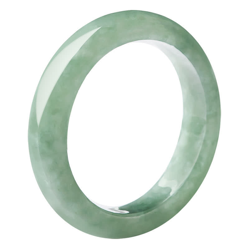 Bague jade naturel lisse vert pâle – Léo