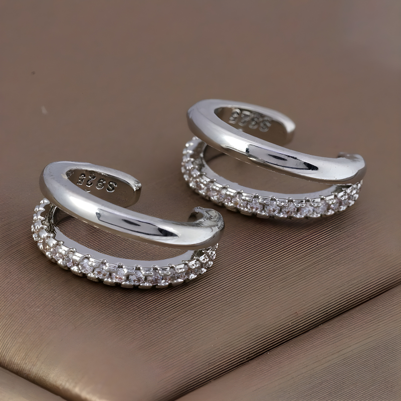 Clips d’Oreilles Dorés avec Zircone