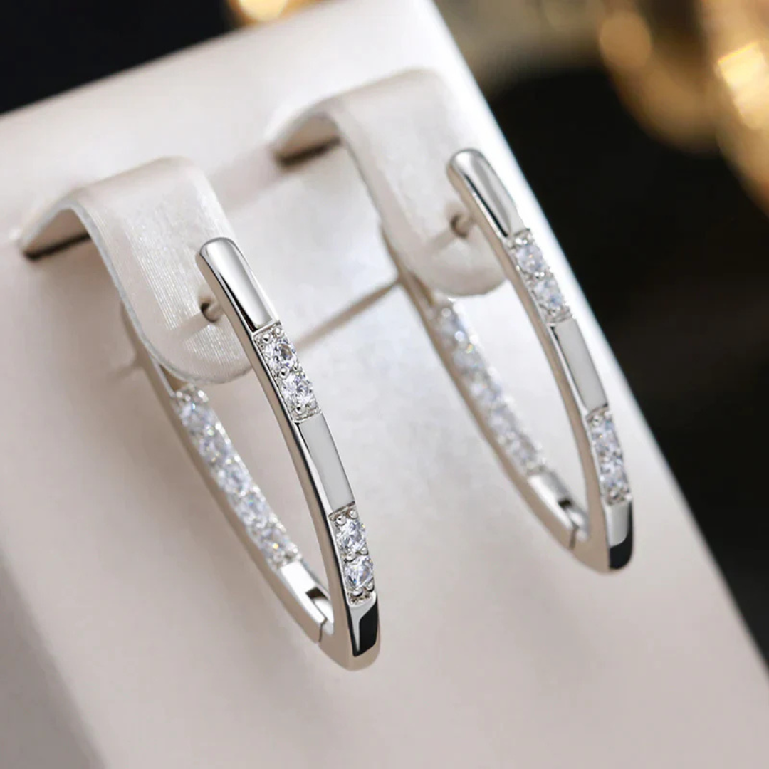 Boucles d'oreilles Élégance Zirconia Or
