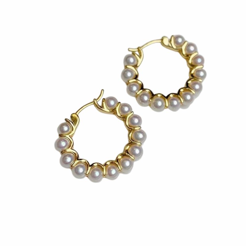 Boucles d'oreilles Perle Coquillage Ronde
