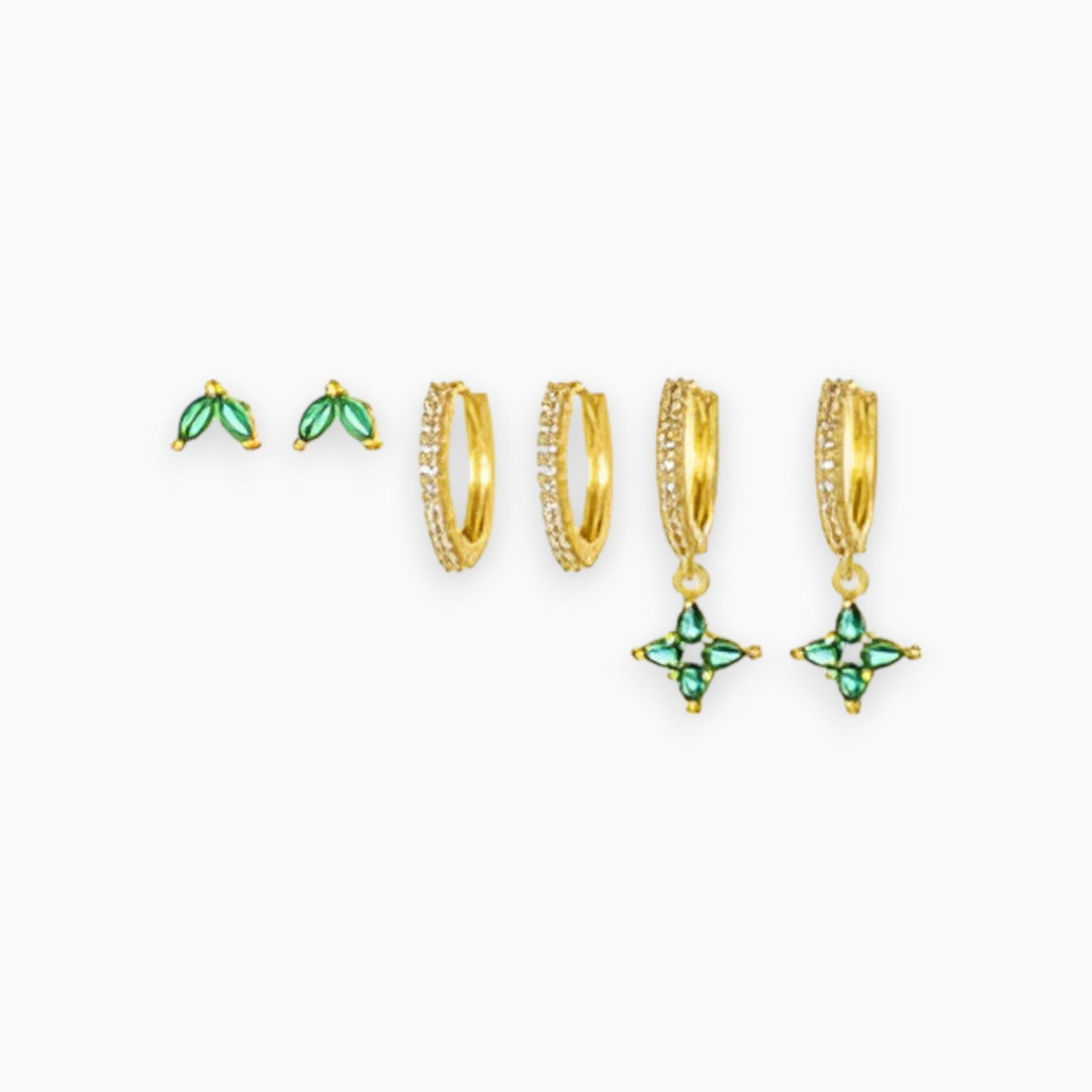 Boucles d'oreilles Trio Femmes L'or