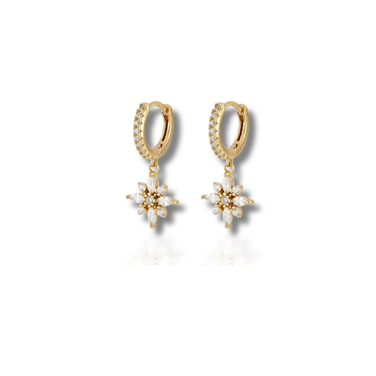 Boucles d'oreilles Fleurs en Cristal