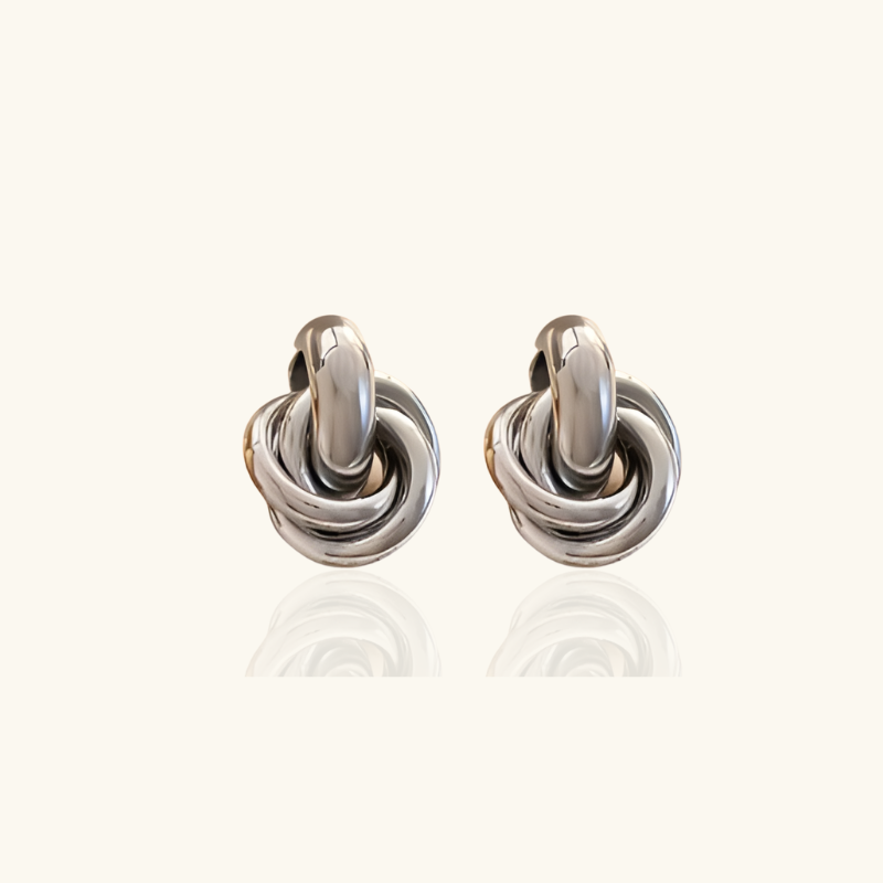 Boucles d'oreilles nœud dorées plaqué or