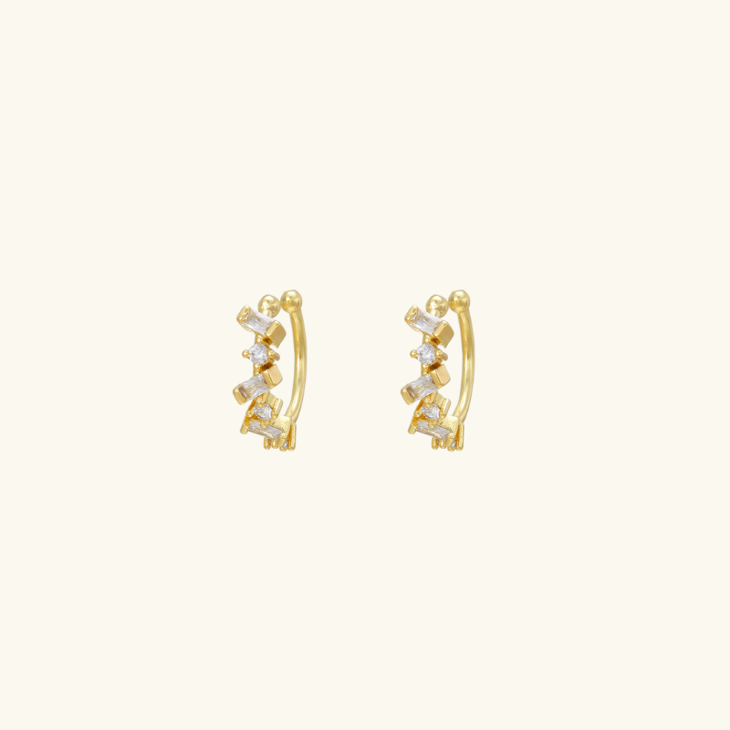 Boucles d'oreilles pendantes avec zircone