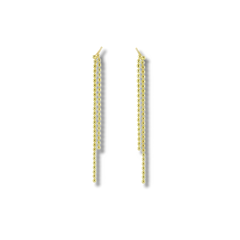 Set de Boucles d’Oreilles Pendantes Dorées Élégantes