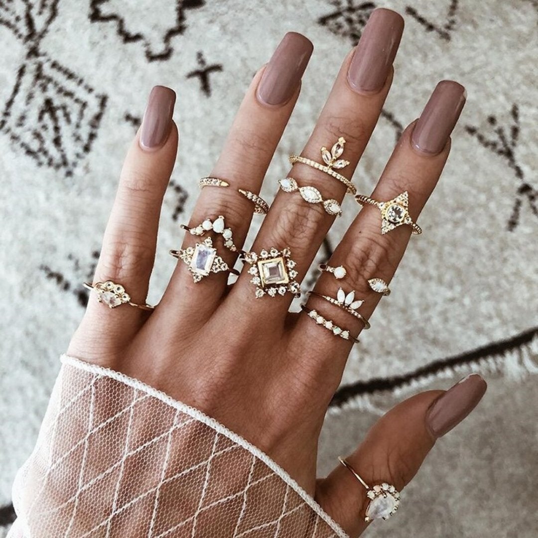 Bagues fines et larges or argent étoiles – Léo
