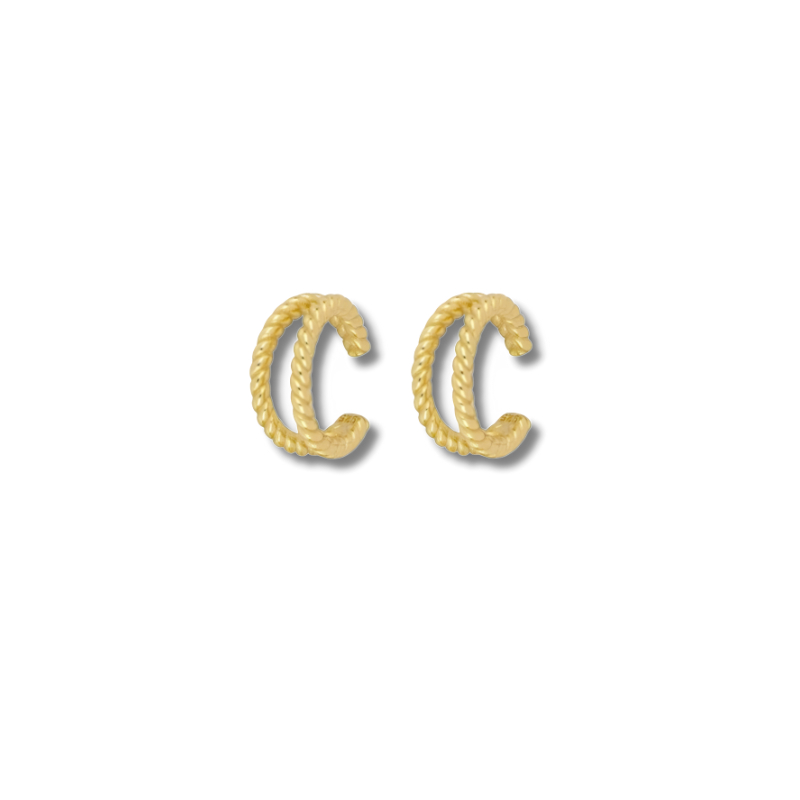 Set de Boucles d’Oreilles Pendantes Dorées Élégantes