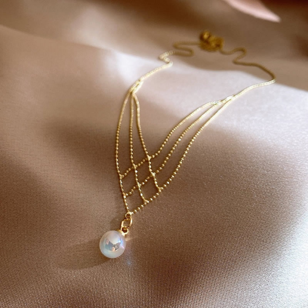 Collier Perles Tissées Cuivre