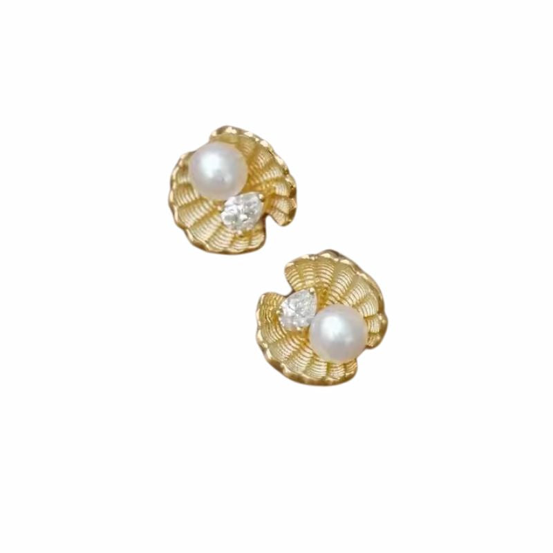 Boucles d'oreilles Coquillage Perle Français