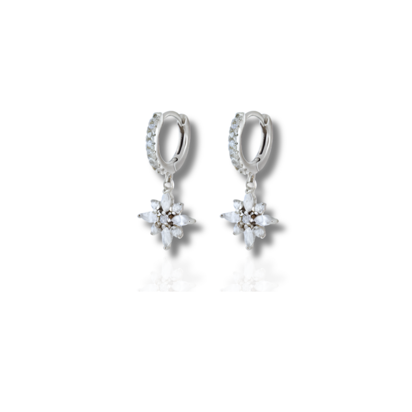 Boucles d'oreilles Fleurs en Cristal