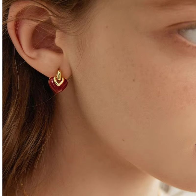 Boucles d'oreilles Amour Français