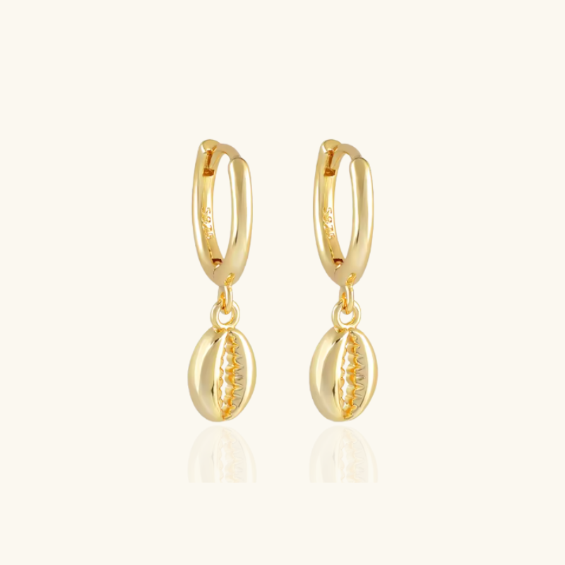 Boucles d'oreilles en cauris
