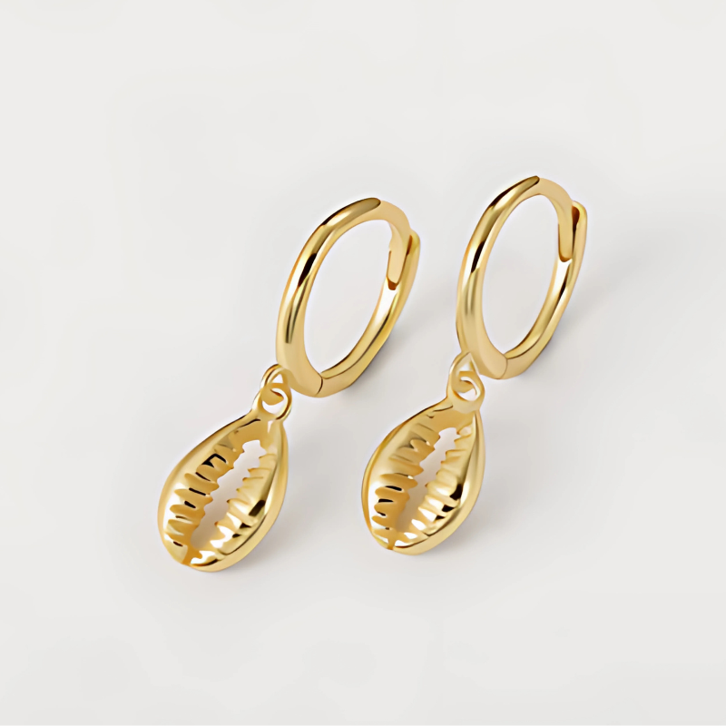 Boucles d'oreilles en cauris