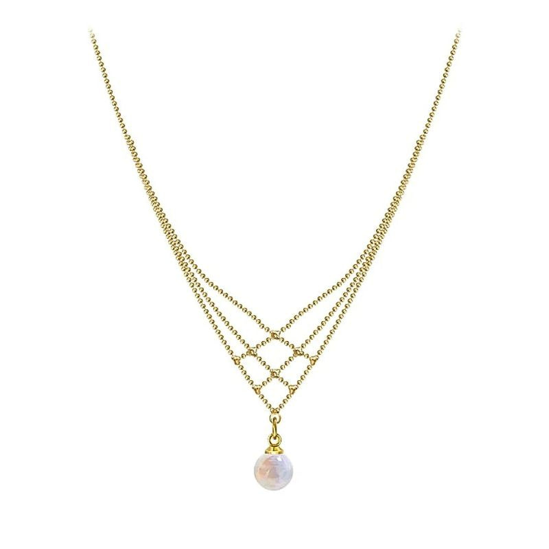 Collier Perles Tissées Cuivre