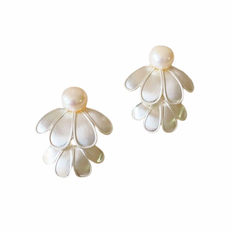 Boucles d'oreilles Fleurs à Double Couche