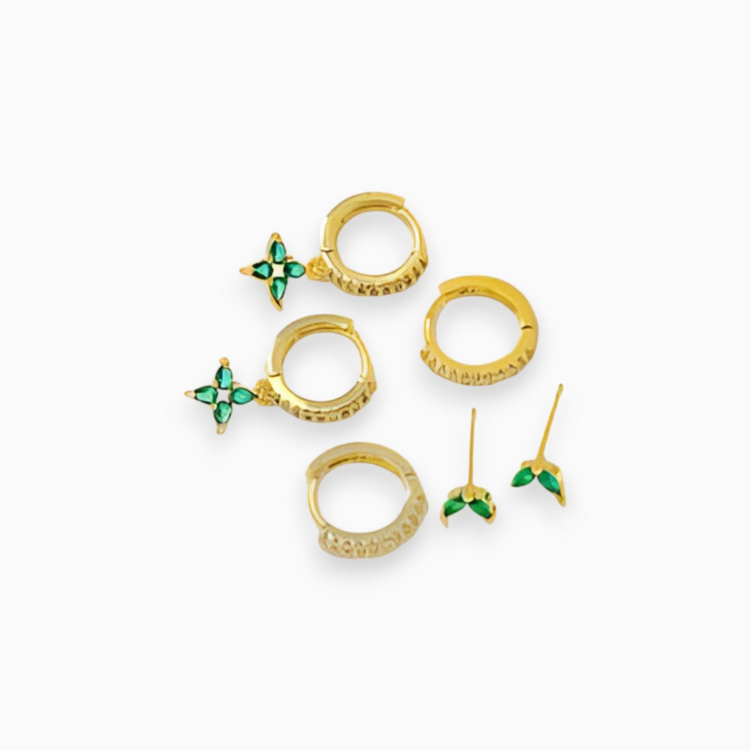 Boucles d'oreilles Trio Femmes L'or