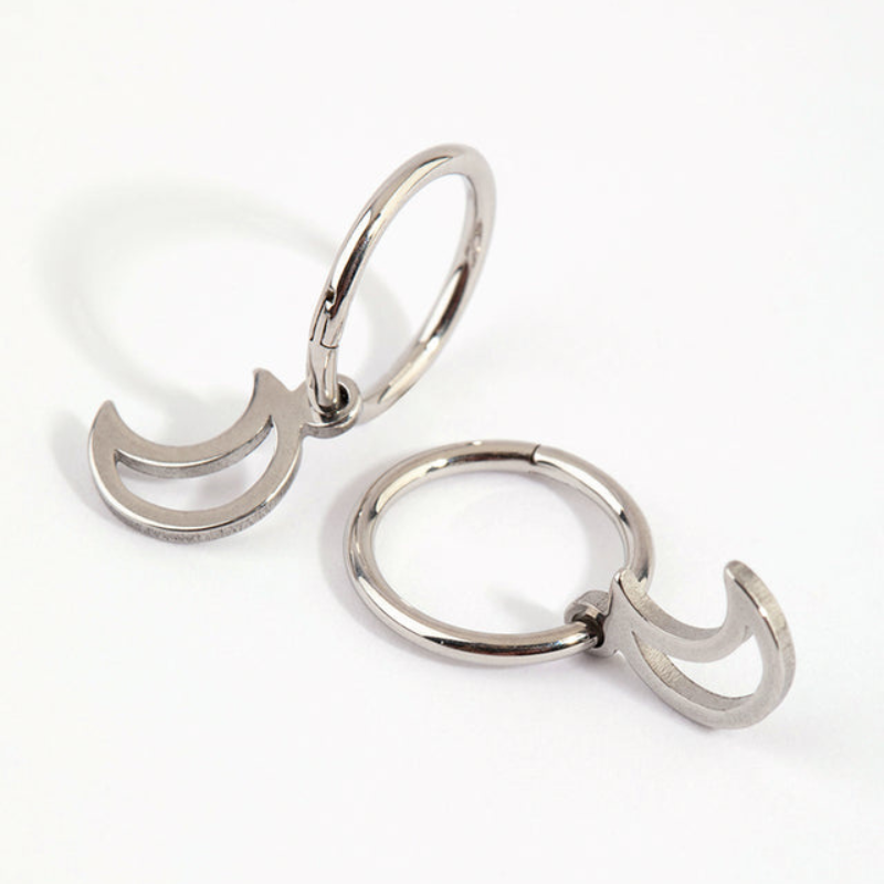 Boucles d'oreilles Tendance Lune et Etoile