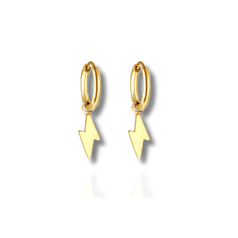 Boucles d'oreilles tendance en forme d'éclair