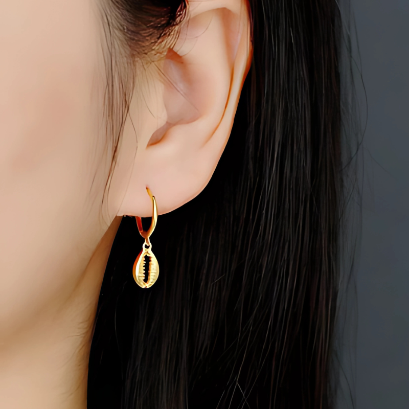 Boucles d'oreilles en cauris