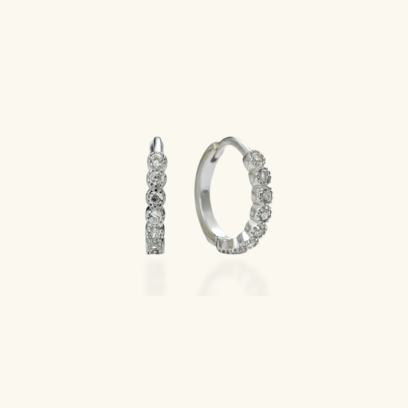 Boucles d'oreilles élégantes en zirconium étincelant