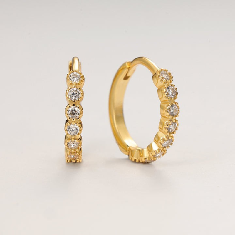 Boucles d'oreilles élégantes en zirconium étincelant