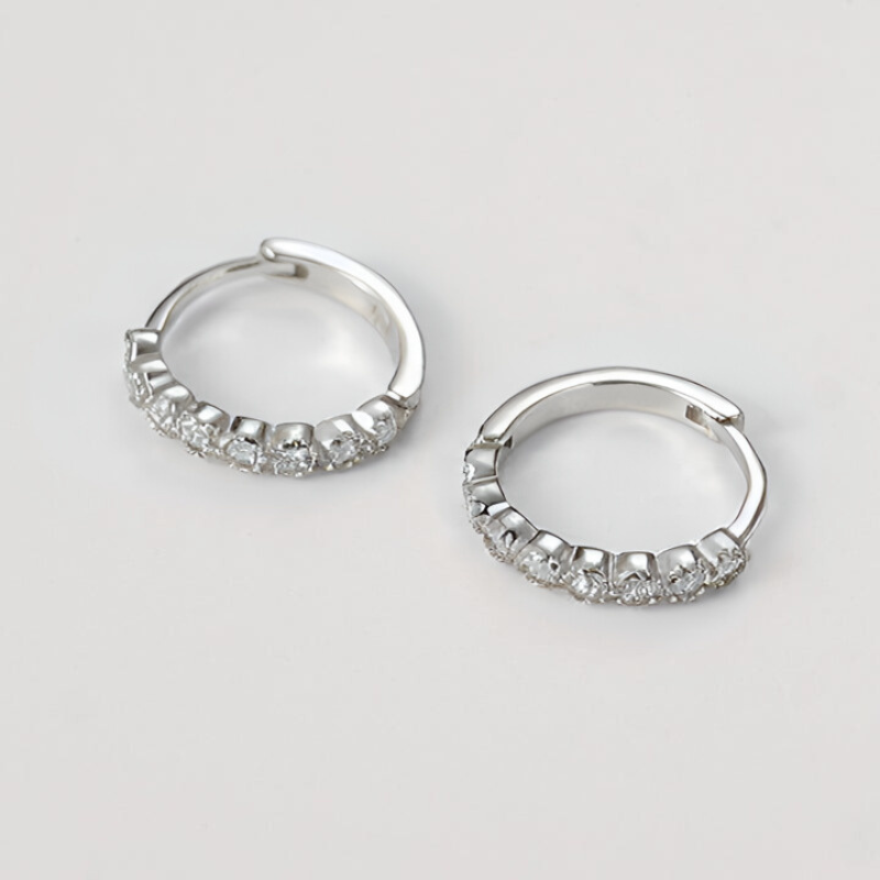 Boucles d'oreilles élégantes en zirconium étincelant