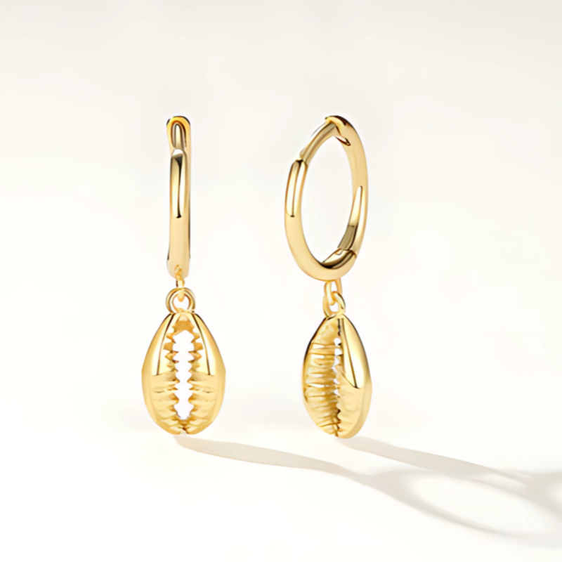 Boucles d'oreilles en cauris