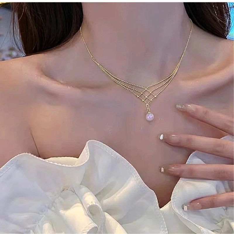 Collier Perles Tissées Cuivre
