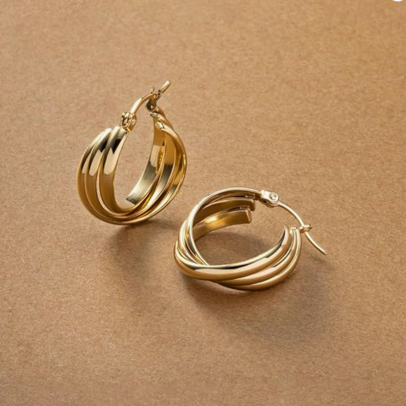 Boucles d'oreilles créoles Parisiennes élégantes