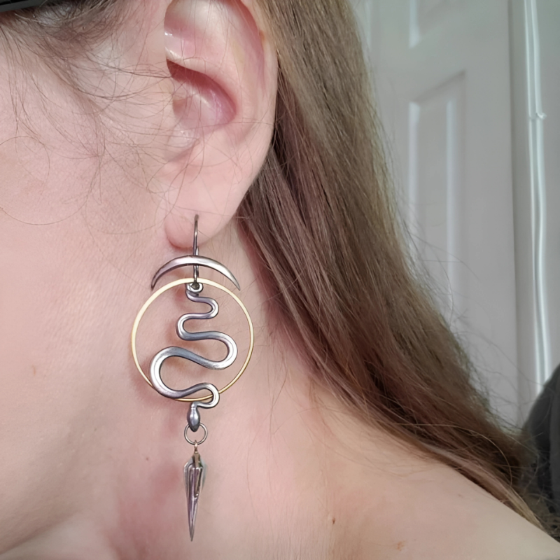 Boucles d'oreilles spirales Serpentine plaqué or